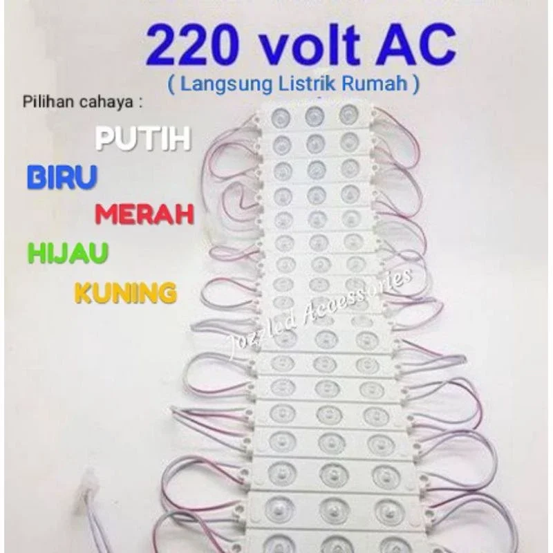 lampu led 3 mata Besar AC 220 volt langsung listrik tanpa adaptor dekorasi hias dll