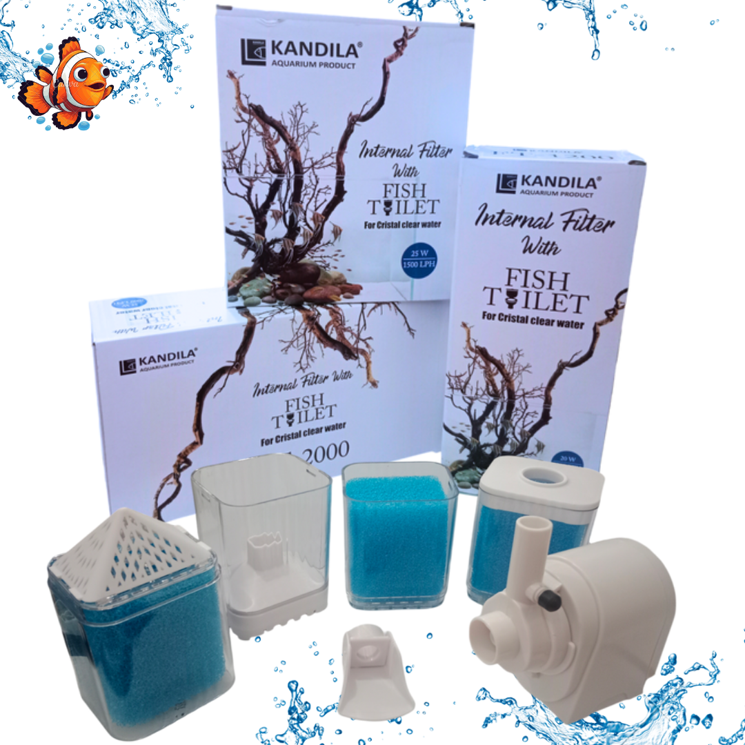 POMPA AQUARIUM KANDILA PRO FT 1500 INTERNAL FILTER FISH TOILET CRYSTAL CLEAR WATER AQUARIUM