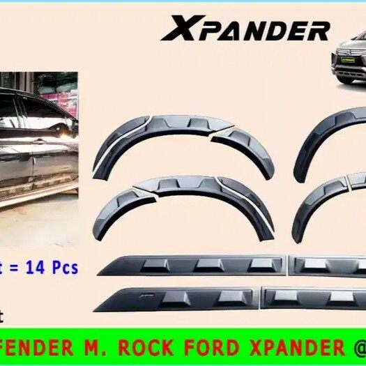 Lengkungan roda spakbor Mitsubishi Xpander model Rockford tahun 2017-2022 Harga 1,500,000 rupiah*Gratis Ongkir