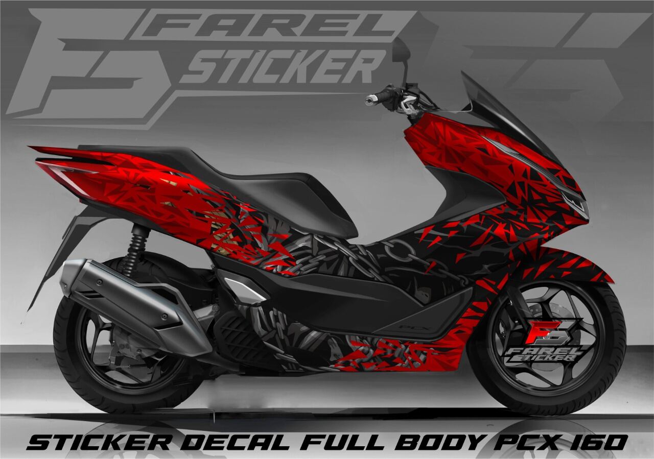 Decal Pcx Full Body Dekal Stiker Honda Pcx Striping Variasi