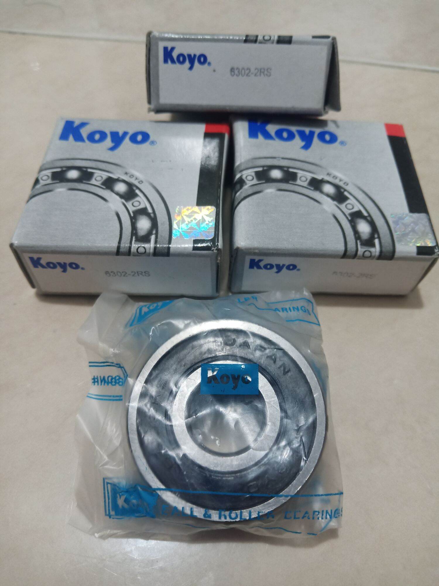 Cuscinetto A Sfera KOYO 6302 RS 15x42x13 Mm - Giappone, Scanalato Profondo, Tenuta In Gomma