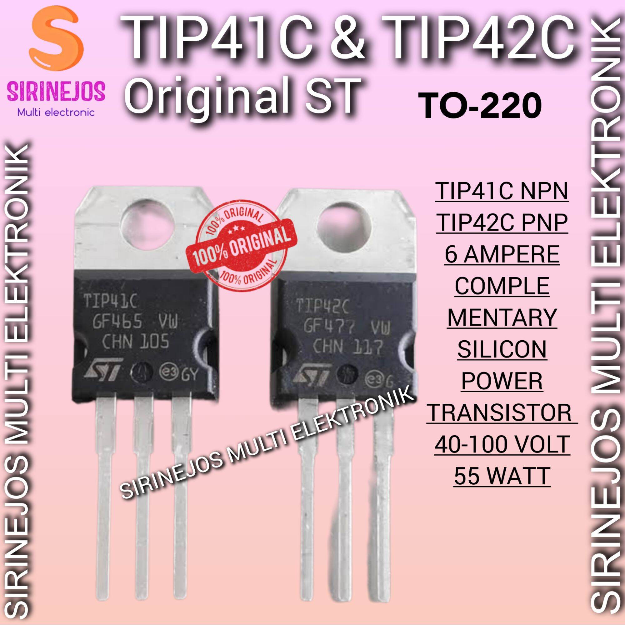 TIP41C TIP42C TIP 41 TIP 42 1 SET BAGUS ORIGINAL ST | Lazada Indonesia