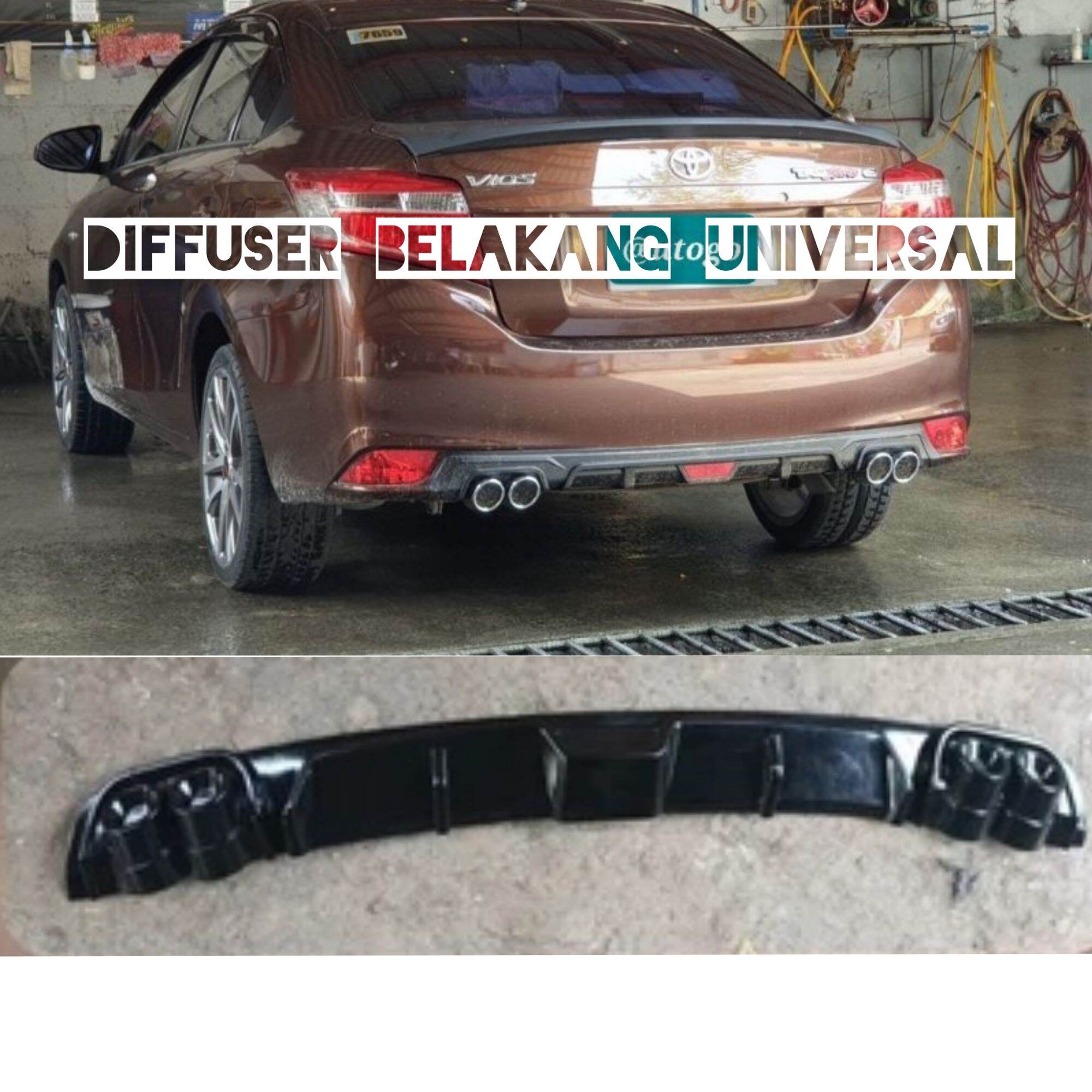 rear bemper spoiler belakang diffuser mobil universal | Lazada Indonesia