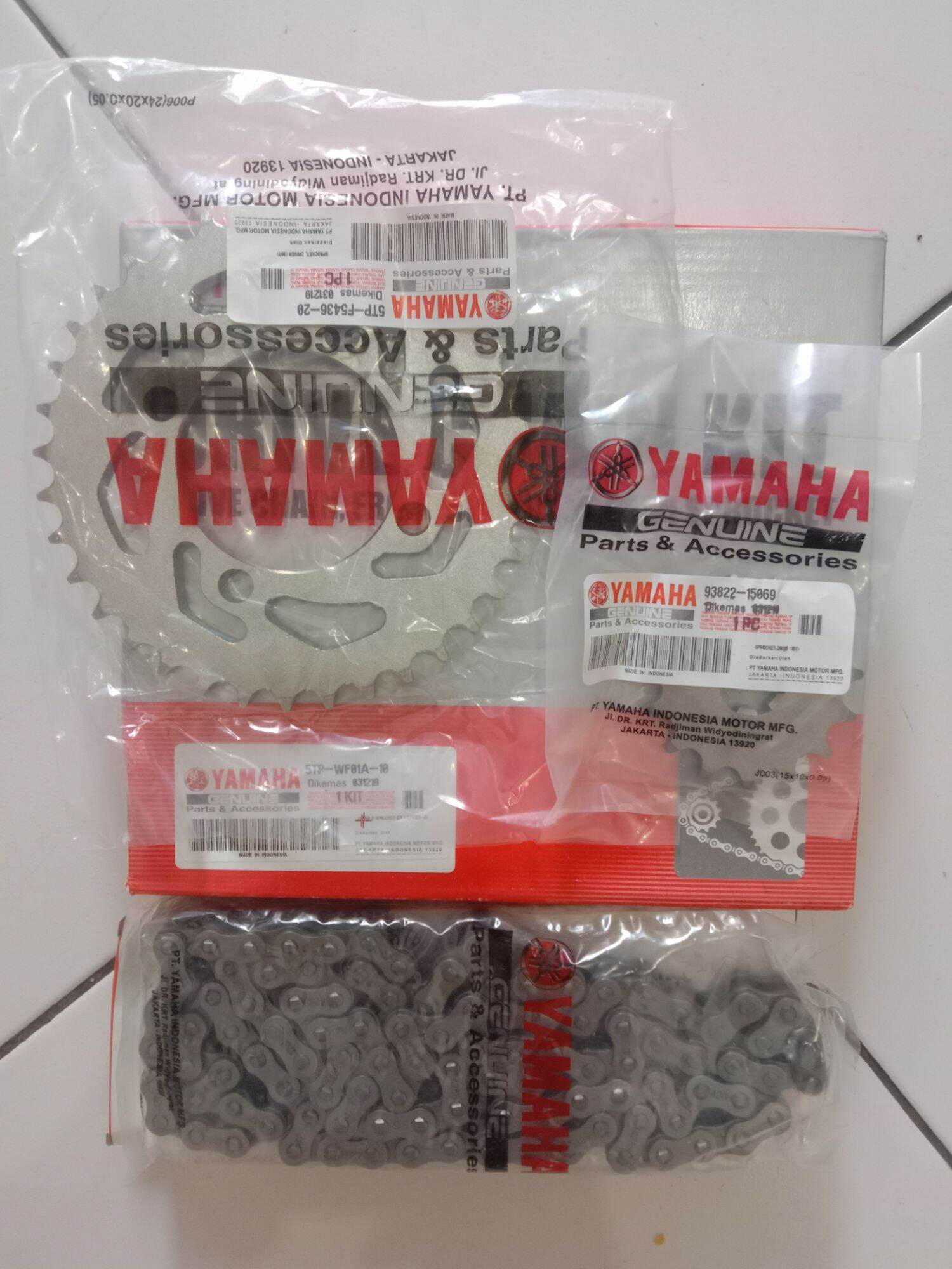 gir set jupiter z1 gear set 5TP original rante+gir depan+belakang