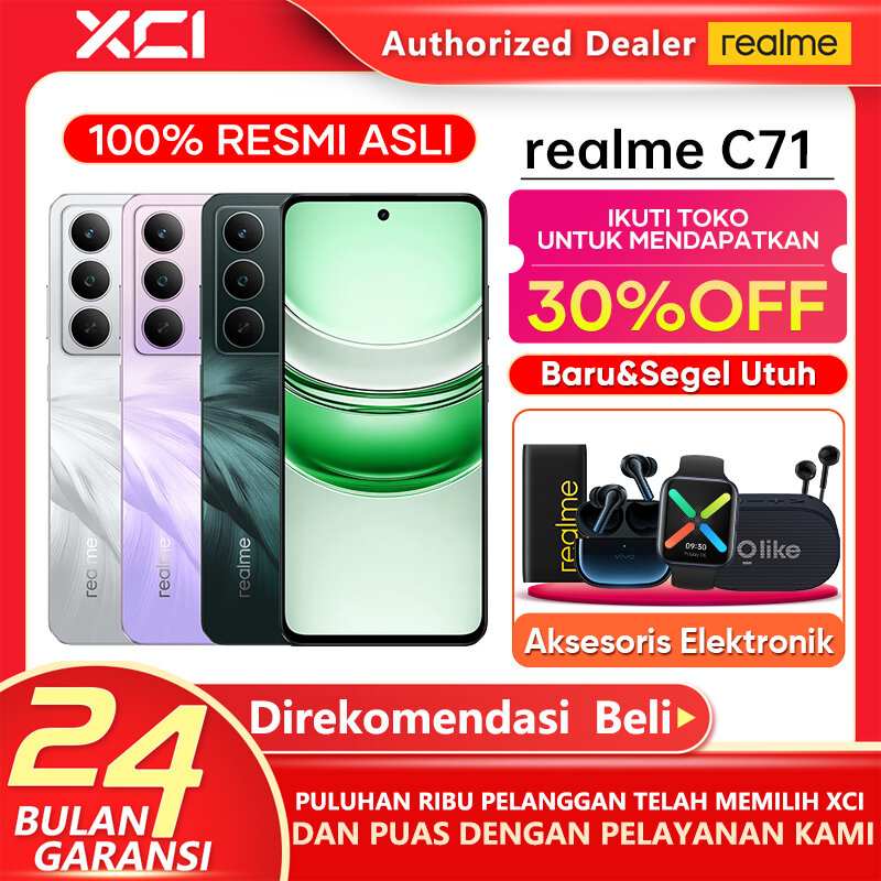 Realme C71 6/128Gb 8/128Gb 4/128Gb T7250 6300Mah 45W Fast Charge Official Guarantee 100% Original Harga 1,899,000 rupiah*Gratis Ongkir