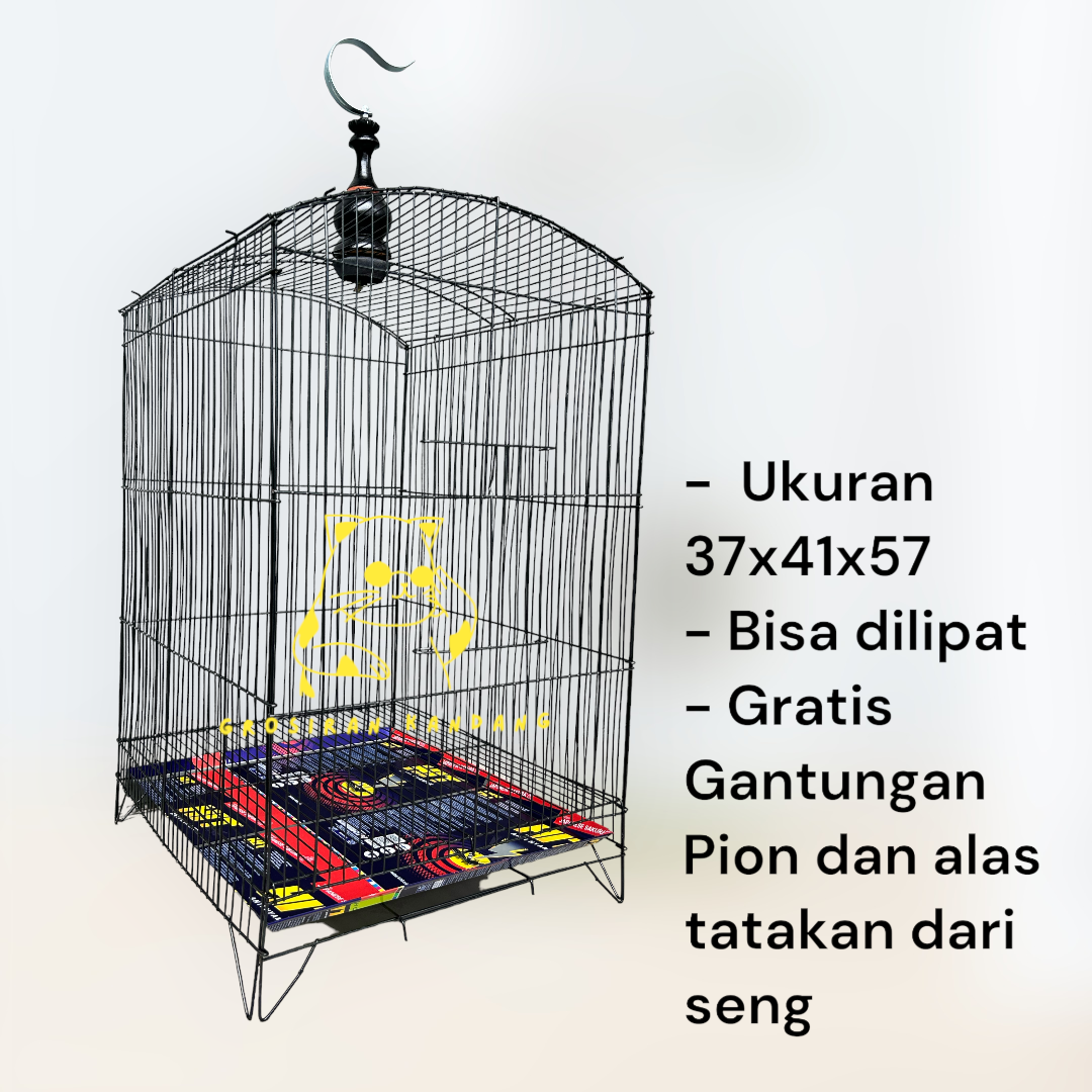 KANDANG/SANGKAR BESI LIPAT BURUNG JALAK, BEO, KENARI Harga 109,000 rupiah*Gratis Ongkir