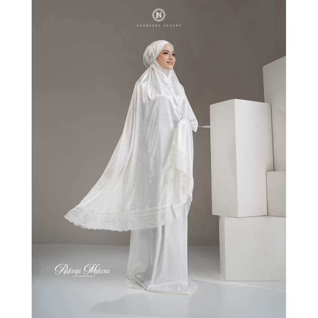 - Rafeeqa Mukena Set Luxury Mukena Piece Set by Nadheera Luxury