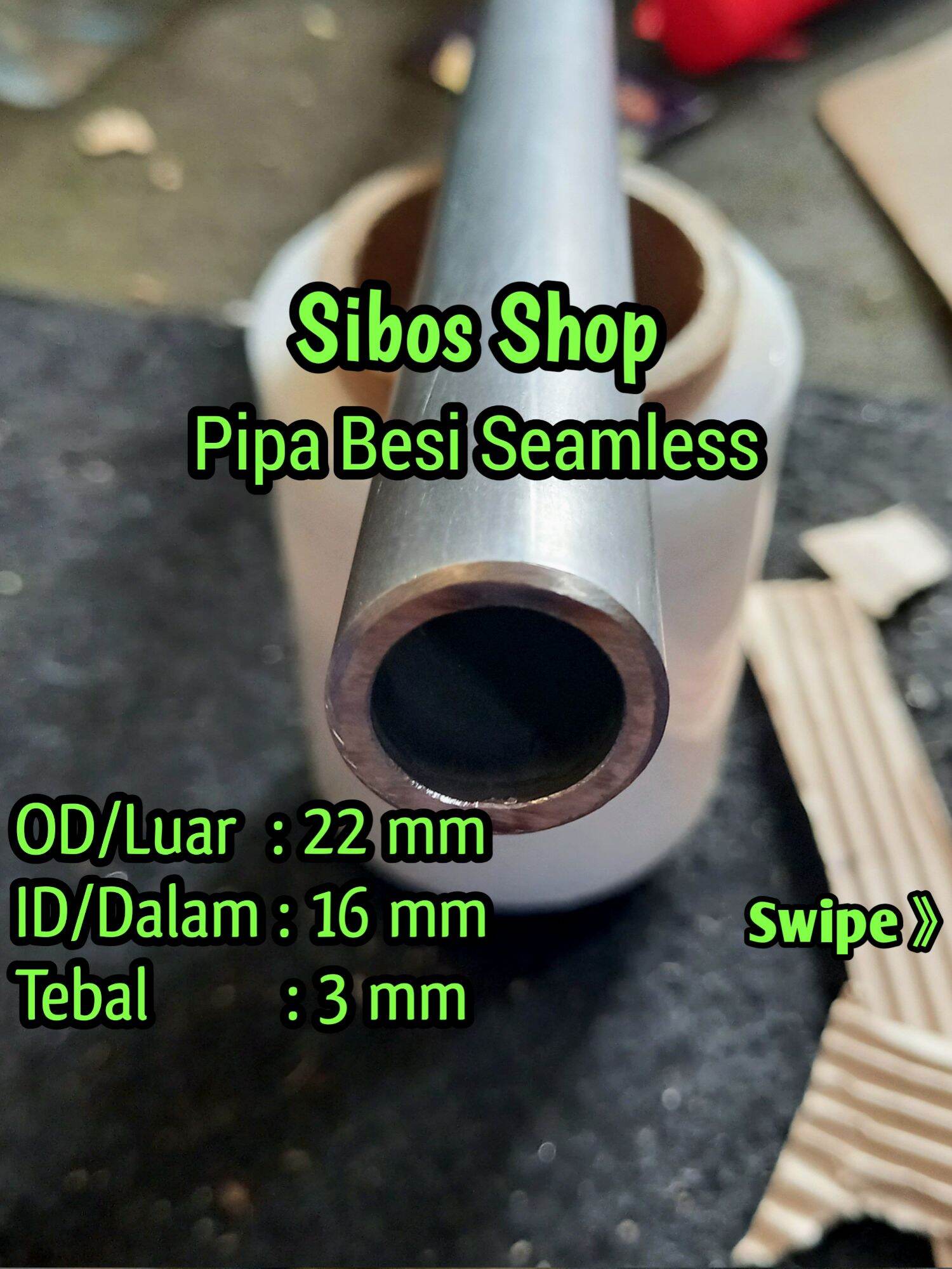 Pipa Besi Seamless Od Mm Id Mm Tebal Mm Panjang Cm Sampai Cm Lazada Indonesia