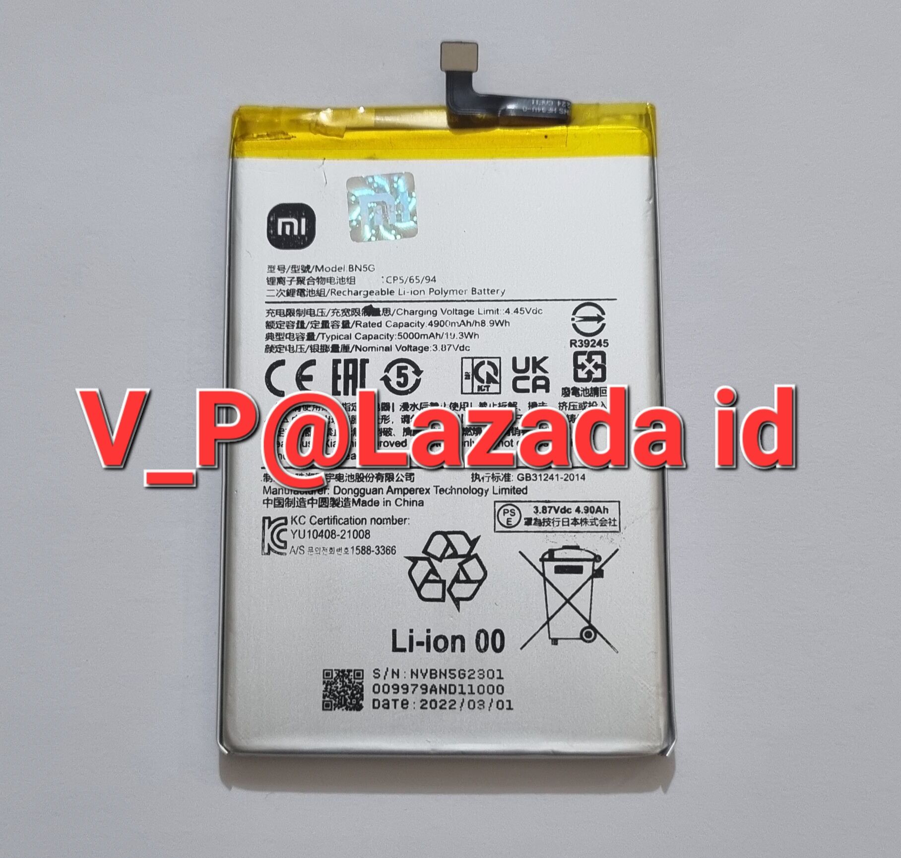 Baterai Batre Xiaomi Redmi 10c Original 100 Bn5g Batu Battery Batrei Batere Batrai Tanam Hp 9290