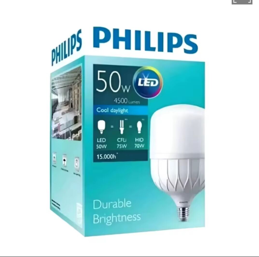 PHILIPS Lampu LED 50W 4500 Lumen Cahaya Siang Hari 15000 Jam Daya 75W HID 70W Durable Brightness