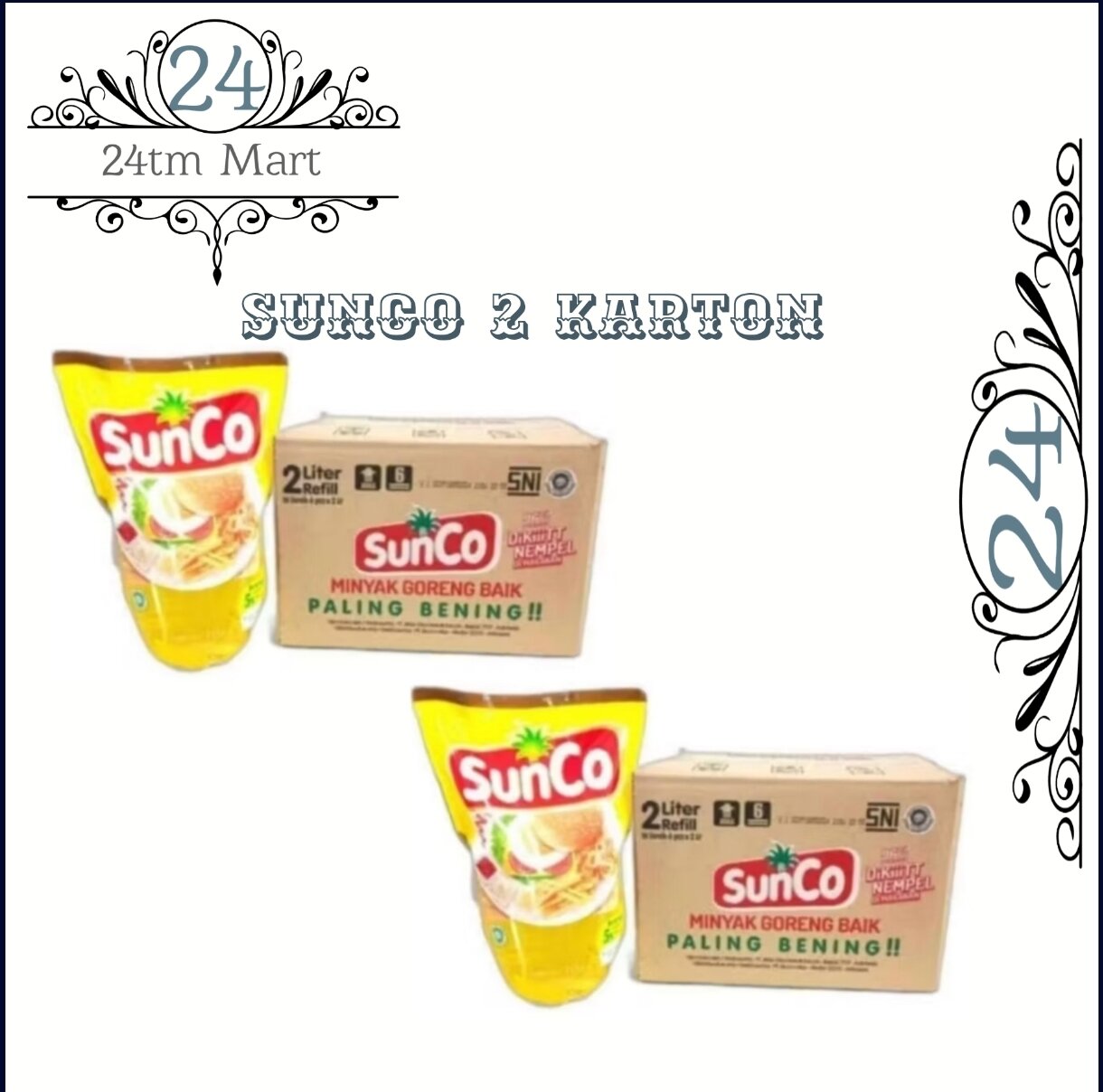Sunco 2 cartons cooking oil budling package Harga 585,024 rupiah*Gratis Ongkir