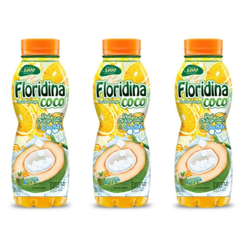 Floridina Coco Orange Minuman Jeruk Dengan Bulir Utuh Buah Asli 350 mL ...