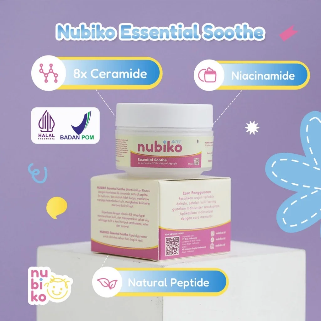 Nubiko Essential soothe face krim moisturizer wajah bayi ceramide
