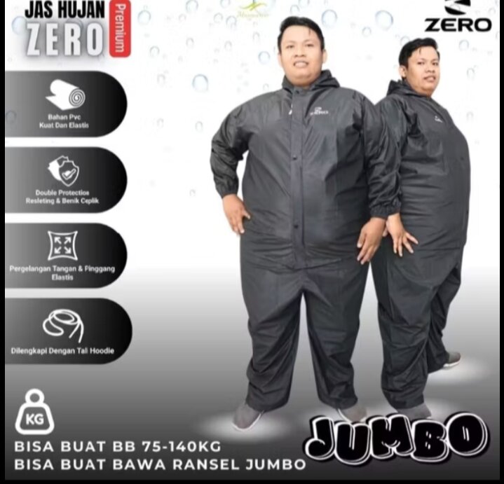 Jumbo Big Size Raincoat, Best-Selling Anti-Seepage Rubber Pvc Raincoat Harga 15,998 rupiah*Gratis Ongkir