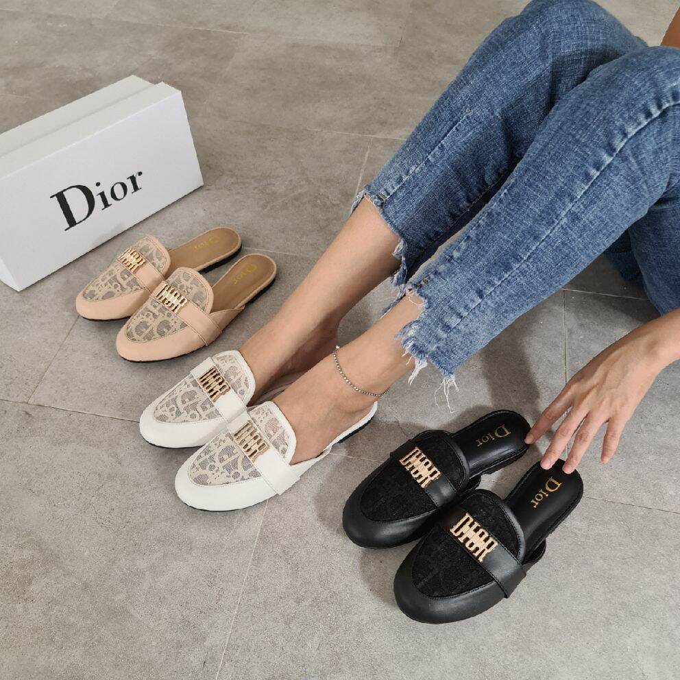 dior flat slippers