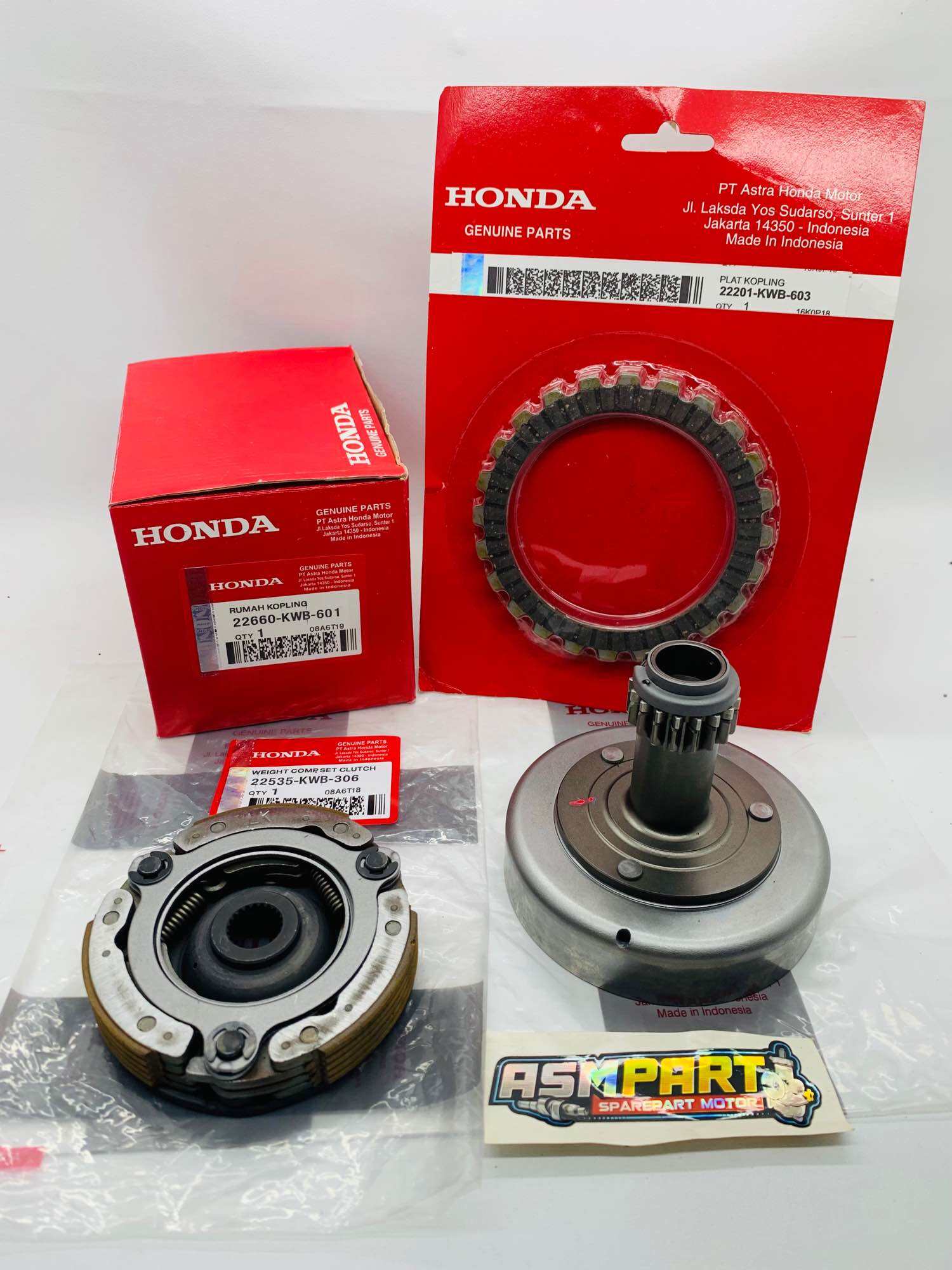 RUMAH KOPLING LONCENG KAMPAS GANDA ASSY PLAT KOPLING HONDA REVO ABSOLUT BLADE LAMA 110 KODE