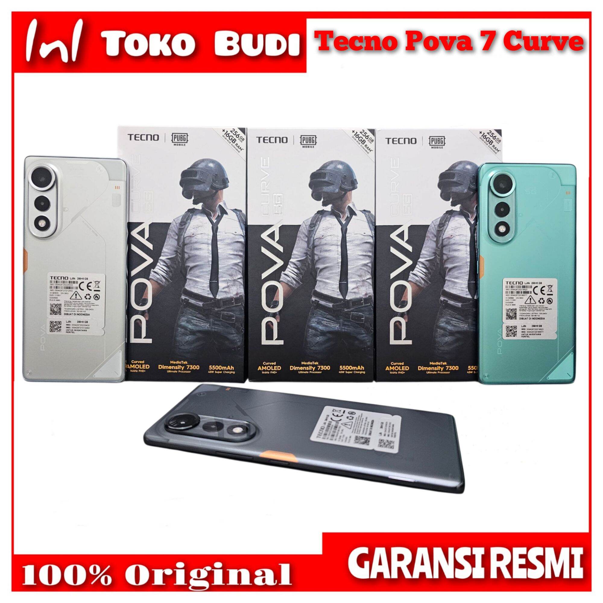 Tecno Pova 7 Curve 5g (8/256) Official Warranty Harga  2,950,000 Ringgit*Penghantaran Percuma