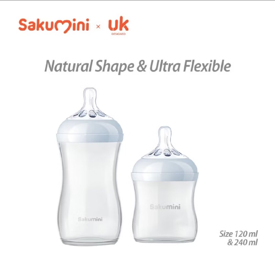 Sakumini Botol susu bayi natural Bottle Baby leher lebar