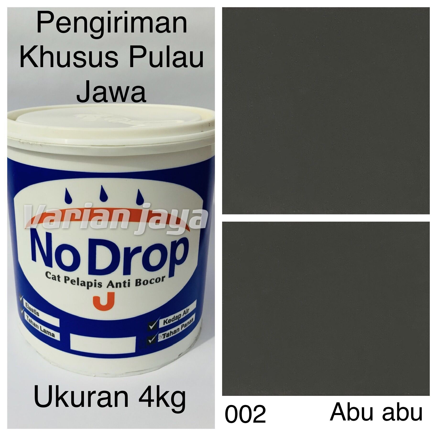 Cat Tembok No Drop 4kg Nodrop Anti Bocor Warna Abu Abu 002 Lazada Indonesia 8646