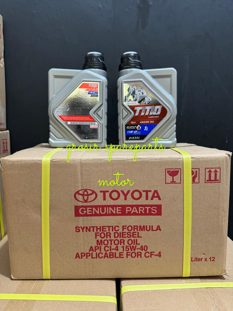 OLI TMO TOYOTA DIESEL 1 LITER 15W-40 API CI-4 HARGA PERDUS 1 DUS Harga  605,000 Ringgit*Penghantaran Percuma
