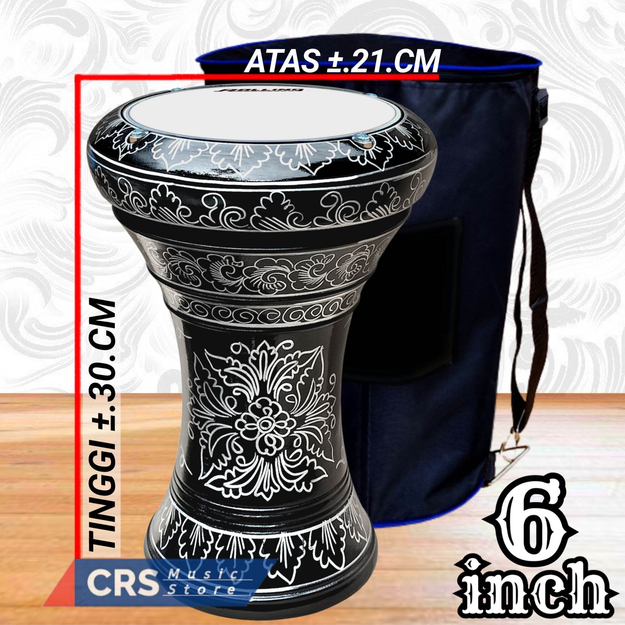 Darbuka Kayu 6 inch Dumbuk Batu Marawis Hadroh
