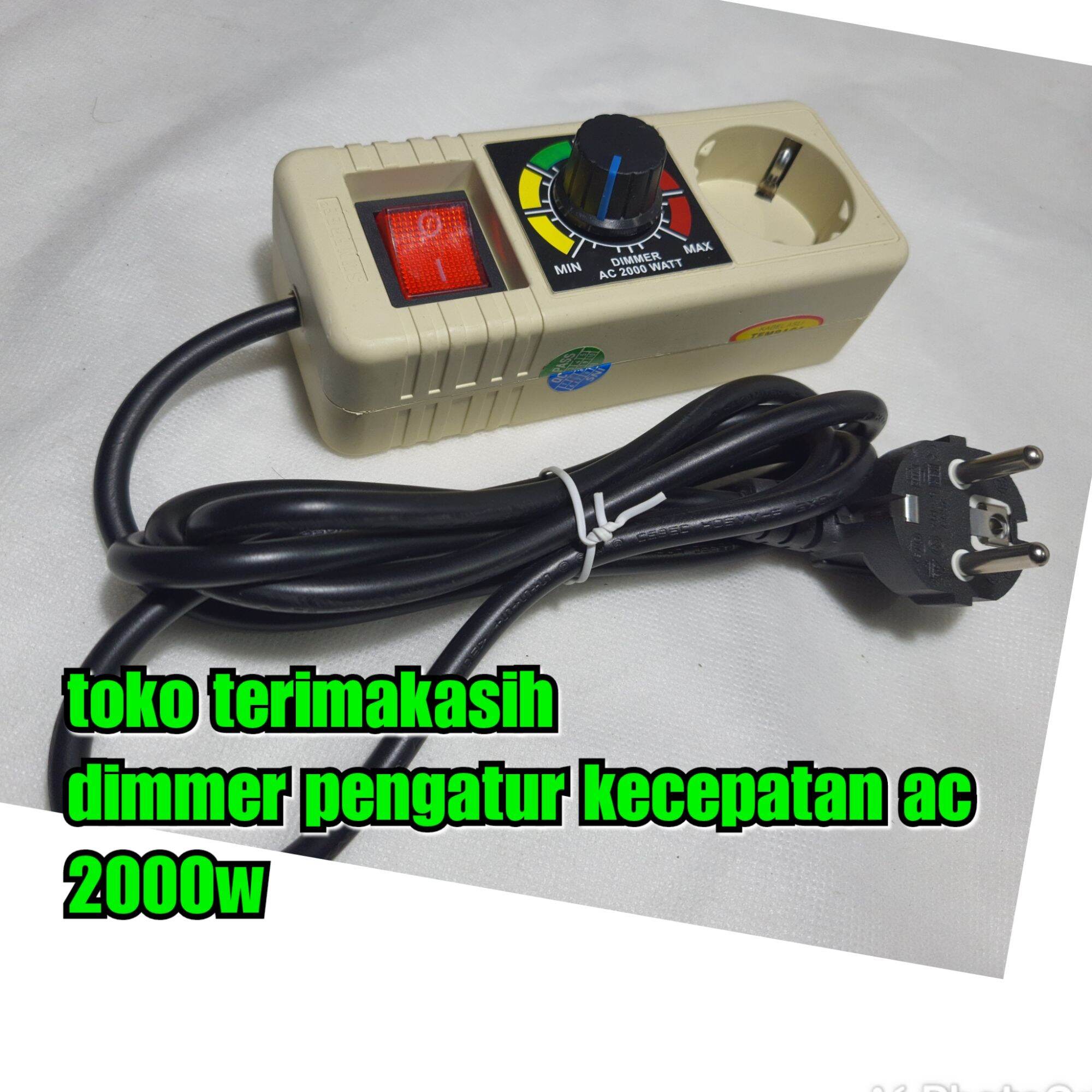 TTBDG Dimmer 2000w Pengatur Kecepatan Gerinda Stop Kontak 2 Lubang ...