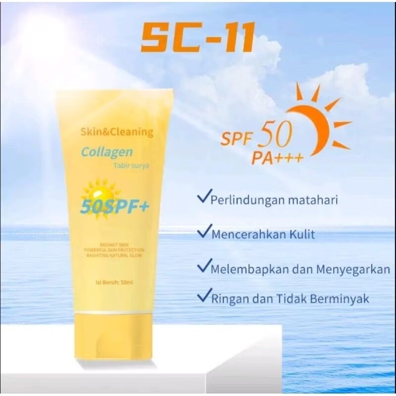 SKIN CLEANING SC-11 COLLAGEN TABIR SURYA SPF 50++ SUNSCREEN