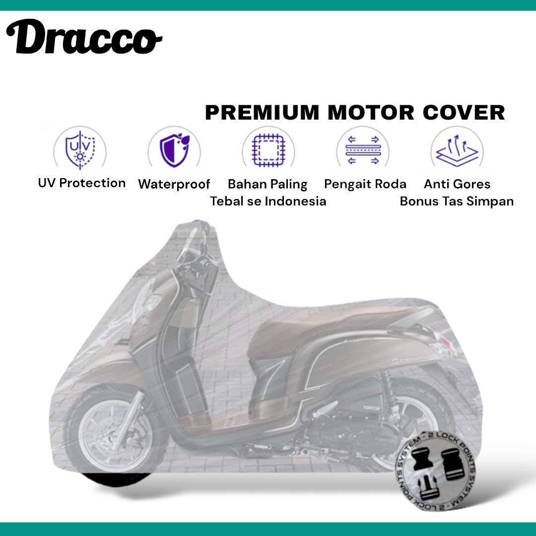 Dracco Thick Transparent Motorcycle Cover Has Anti-Fly Wheel Hooks, Most Durable on the Market Harga  67,500 Ringgit*Penghantaran Percuma