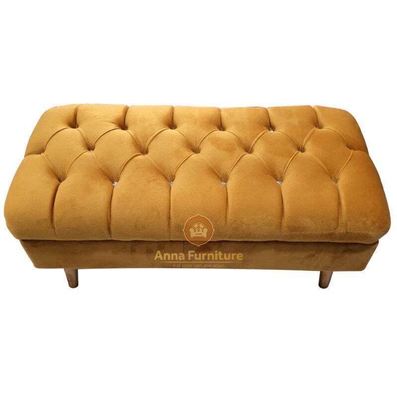 Sofa Bench Bludru Lembut Nyaman, Bradyn Leather Sofa