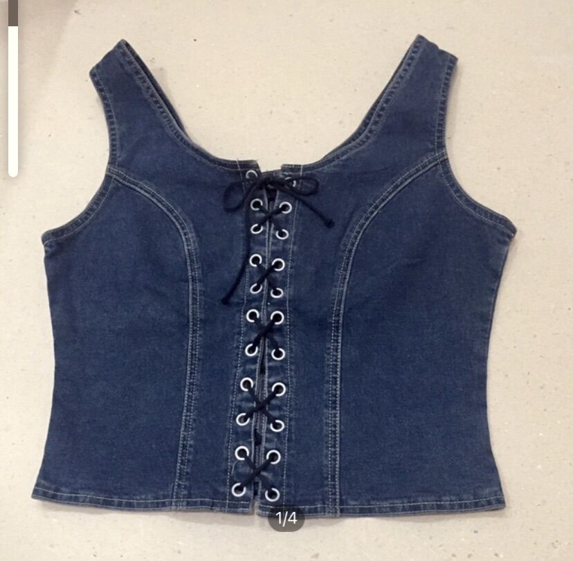 Tank top vest abg wanita dark blue 
