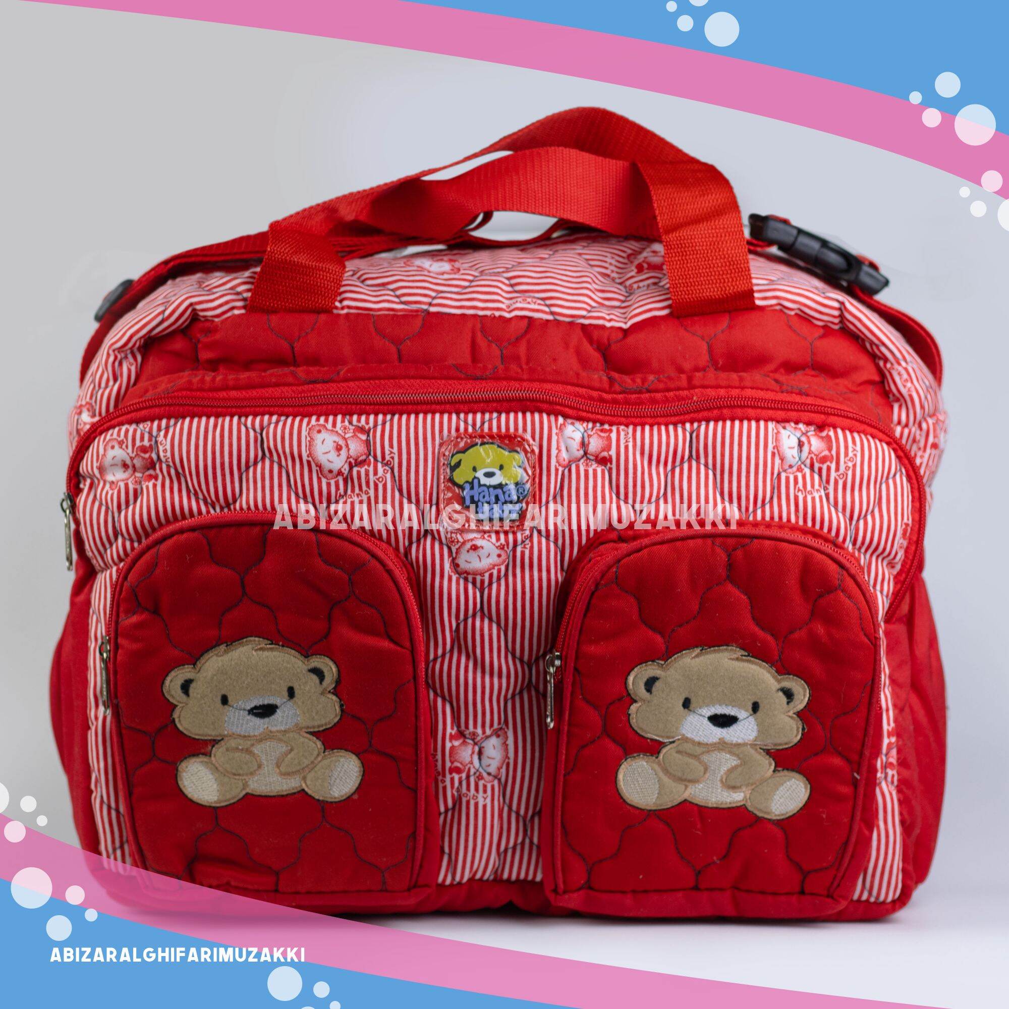 TAS DOUBLE SAKU BESAR KARAKTER TEDY BEAR BAGUS BERKUALITAS Bisa COD Bayar di Tempat
