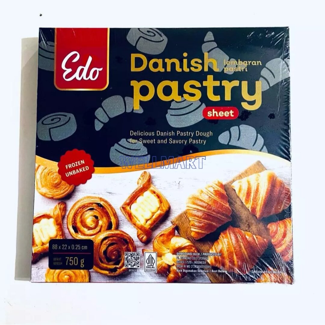 Edo Danish Pastry Sheet 750g Pastry Dough Kulit Pastry Croissant ...