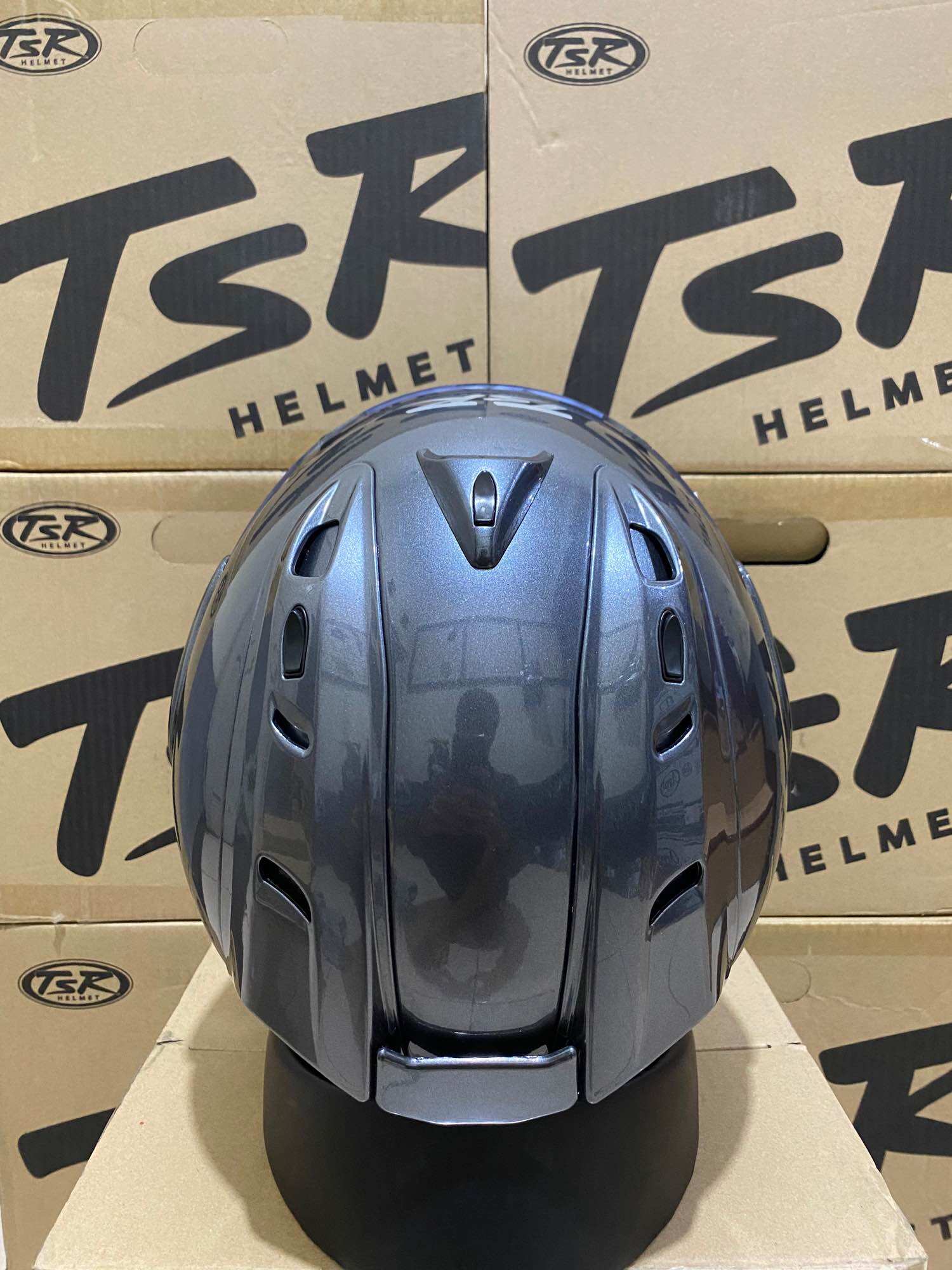 Visor Helm Tsr Shoei Helm TSR RAM4 Metallic Grey Helm Dengan