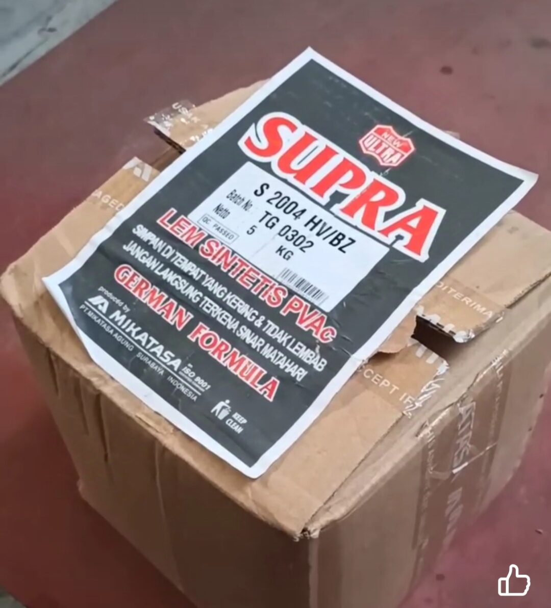 lem putih pvac supra mikatasa type 2004 HV/BZ 5kg Harga 72,750 rupiah*Gratis Ongkir
