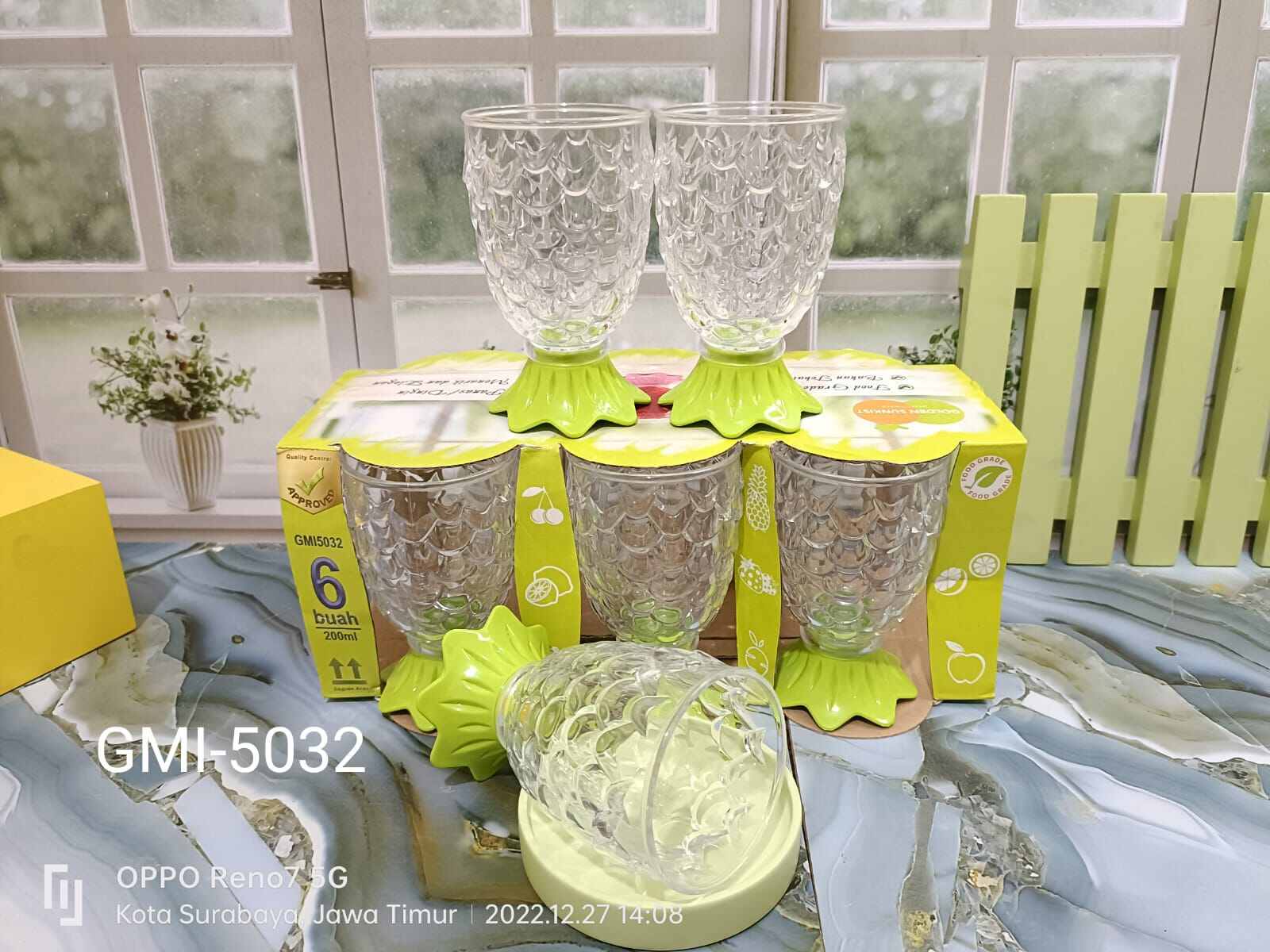 Gelas Nanas Gelas Ikan Isi 6pcs Lazada Indonesia 7864