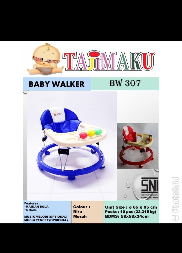 Baby Walker Apollo, Learning to Walk Tool, Stroller Tajimaku 307 Full Set Harga 35,000 rupiah*Gratis Ongkir