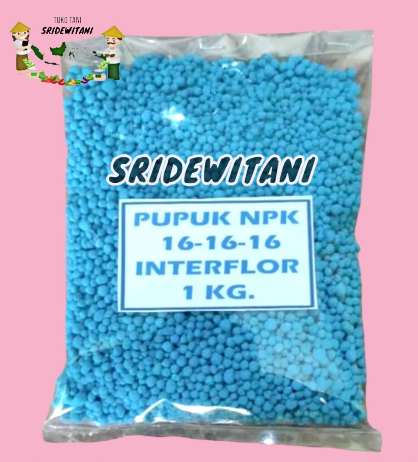 Pupuk NPK MUTIARA 16 16 16 Interflor Repack 1 Kg