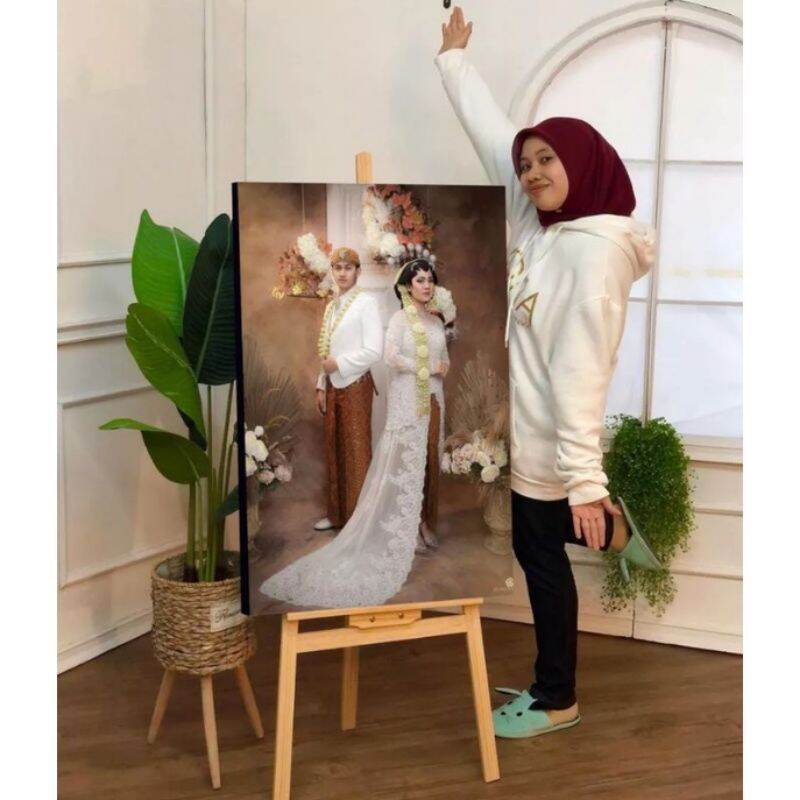 CETAK FOTO BINGKAI MDF 40X60 CM CETAK FOTO WEDDING