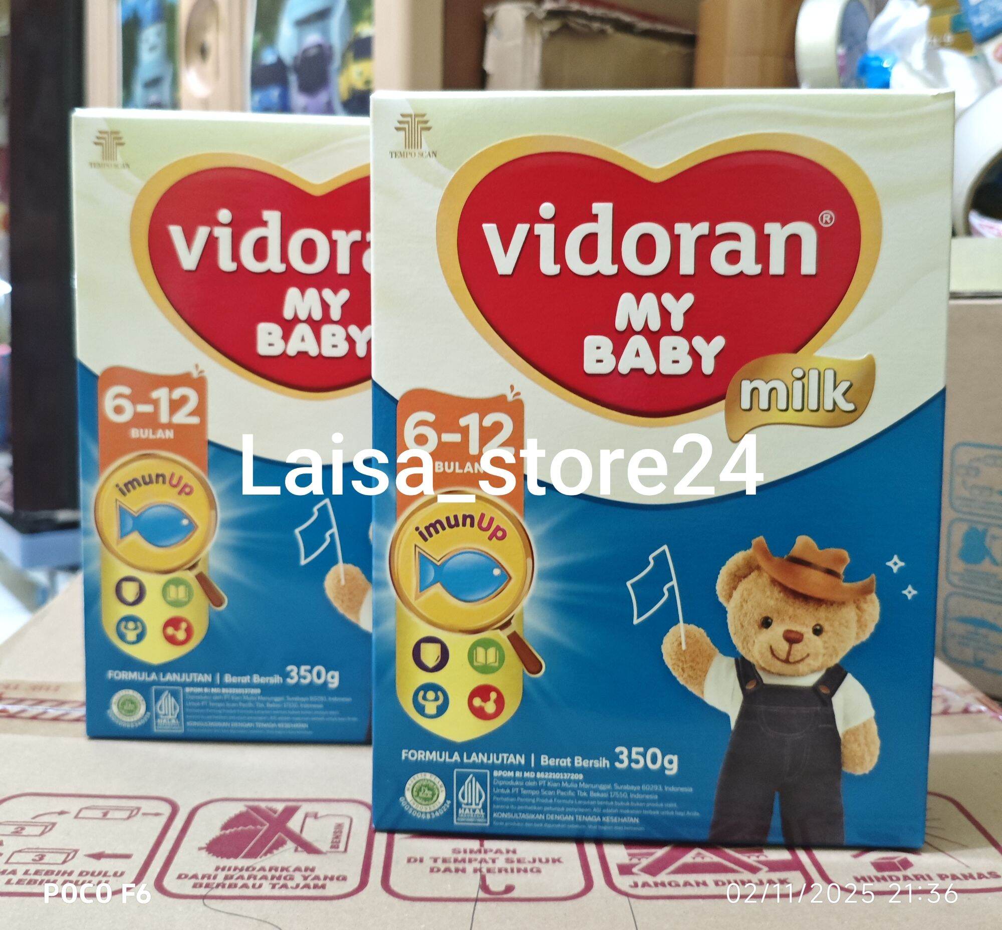 VIDORAN 6-12 BLN 125GRAM 1 KARTON ISI 24 BOX