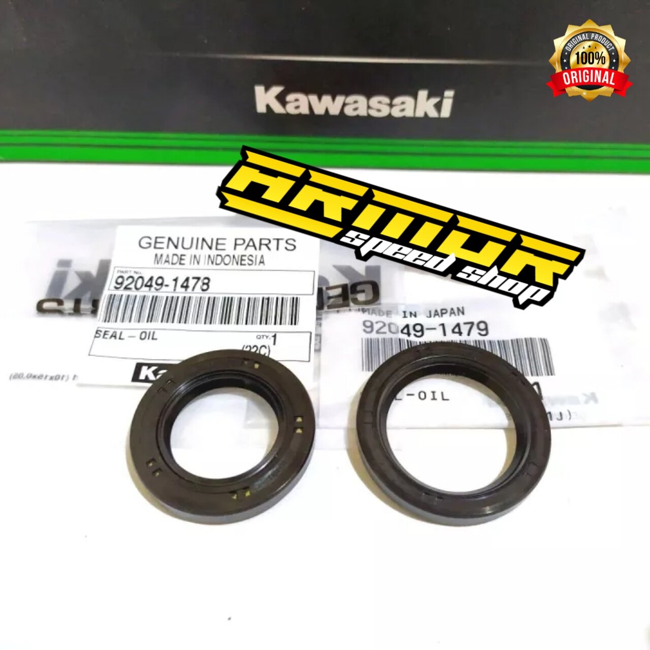 Seal sil kruk as ninja 150 r rr ss original kawasaki - KIRI DAN KANAN ...