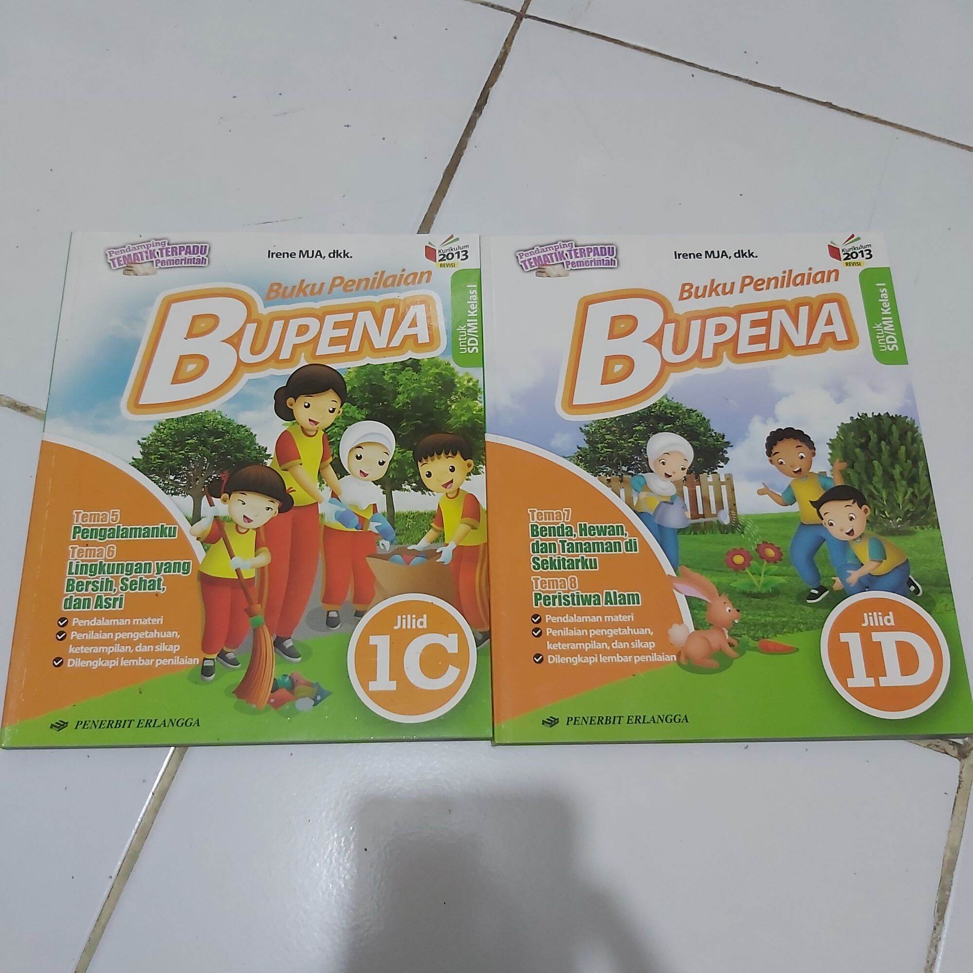 SEPAKET 2 BUKU PENILAIAN BUPENA JILID 1C 1D UNTUK SD MI KELAS I IRENE ...