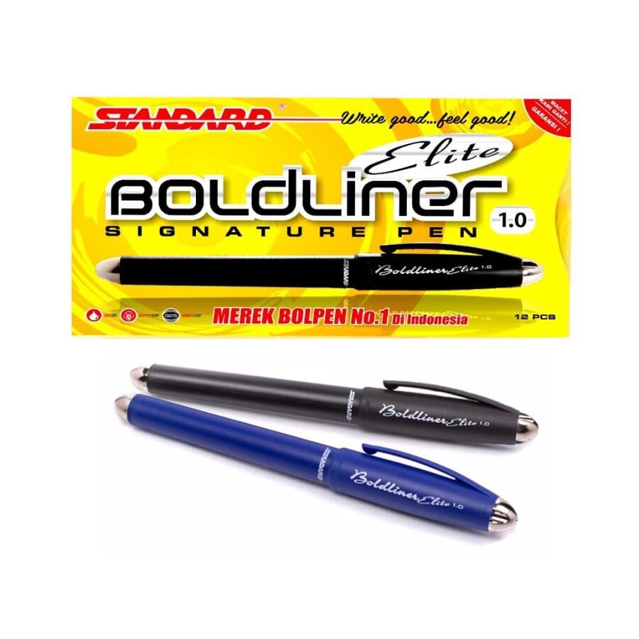 standart bolpen boldliner elite bolpen signature tanda tangan isi 12