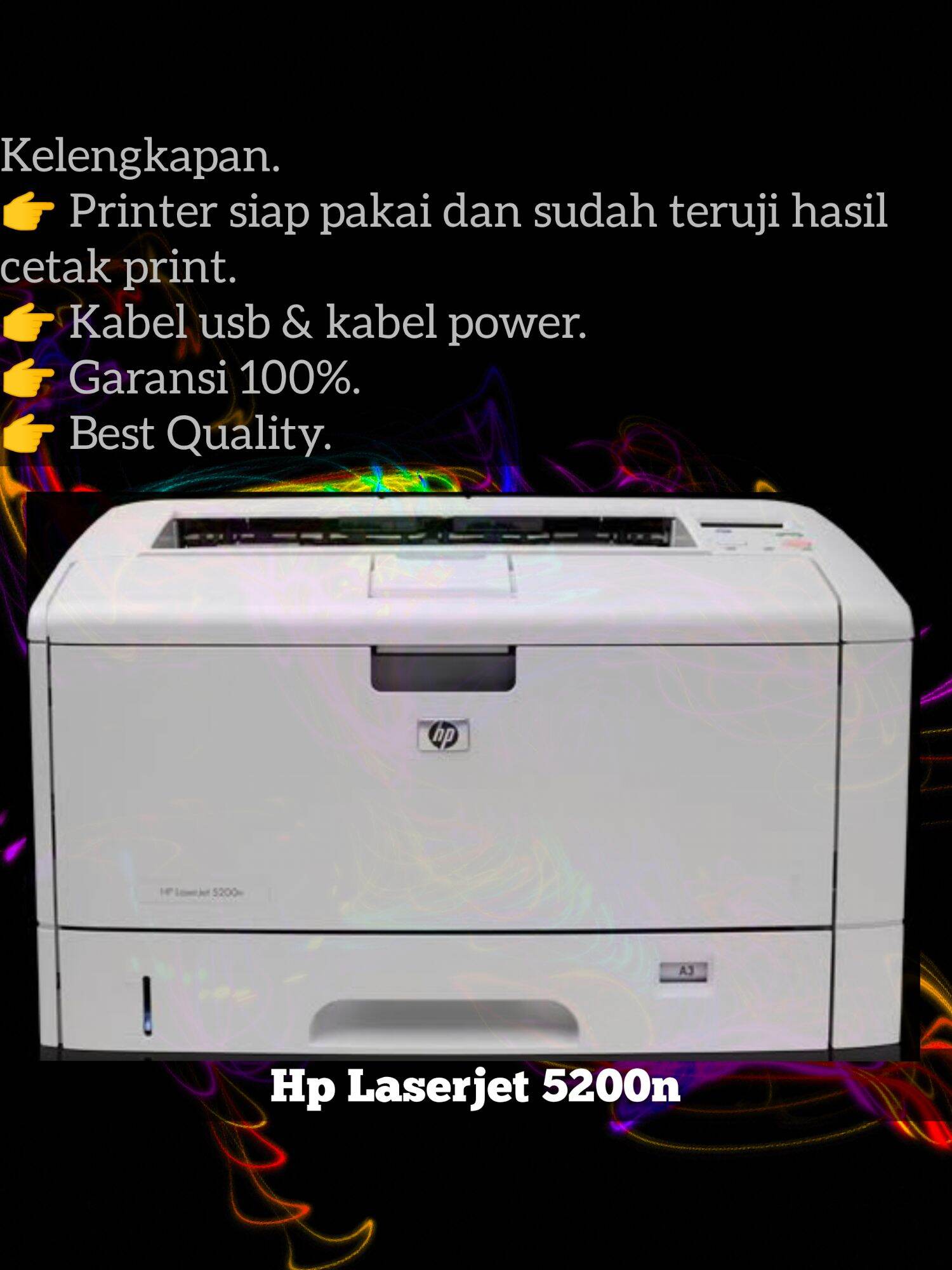 Printer hp laserjet 5200n siap pakai 