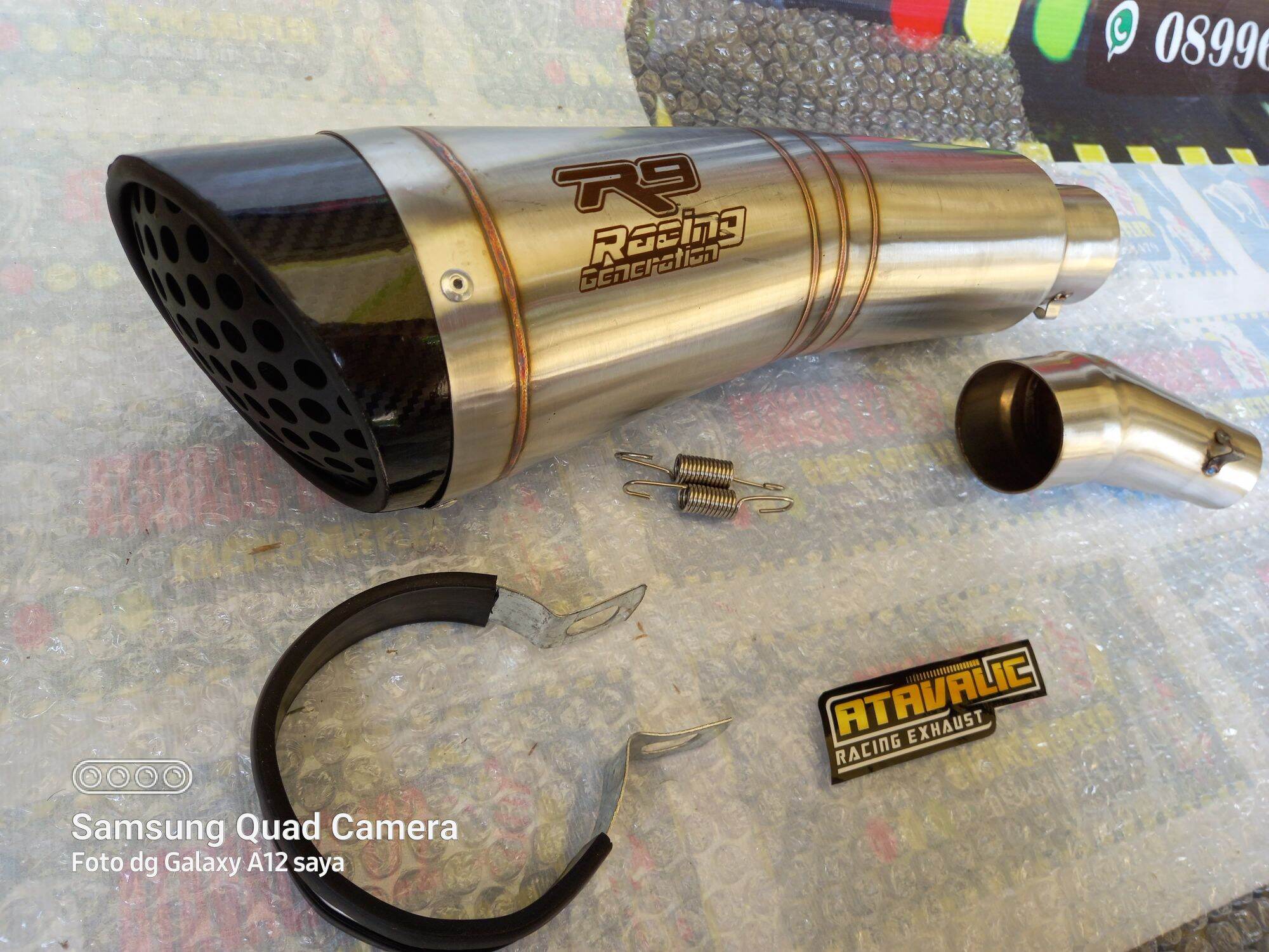 knalpot racing R9 H2 +slipon for ninja250 fi new ninja250fi old ninja ...
