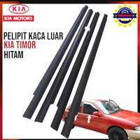 1 SET PELIPIT KACA LUAR PINTU MOBIL KIA TIMOR ALL TYPE ORIGINAL HITAM