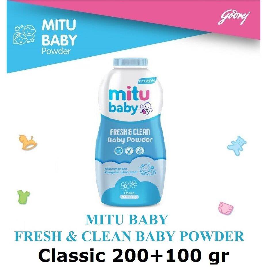 Mitu Baby Powder Pink Biru Ukuran 200+100 gr 100+50 gr 50+25 gr Ukuran ...