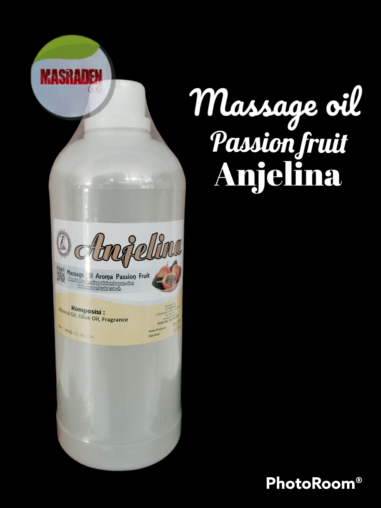 Massage oil aroma passion fruit 1liter Anjelina massage oil spa salon oil massage massage massage frag…