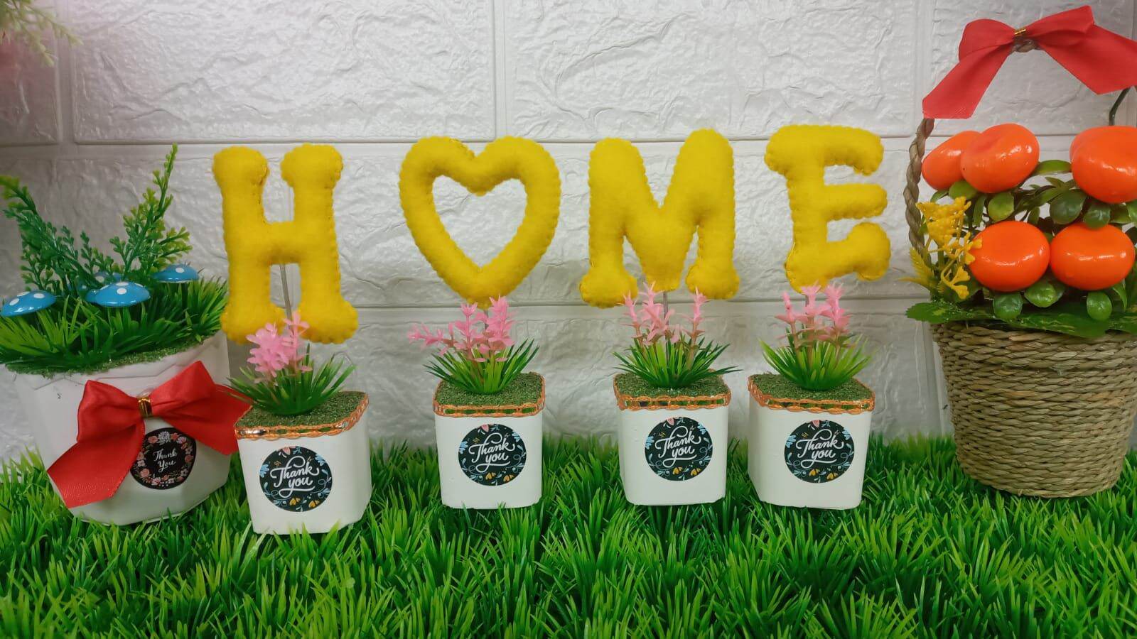 4 hurup HOME set pajangan mini