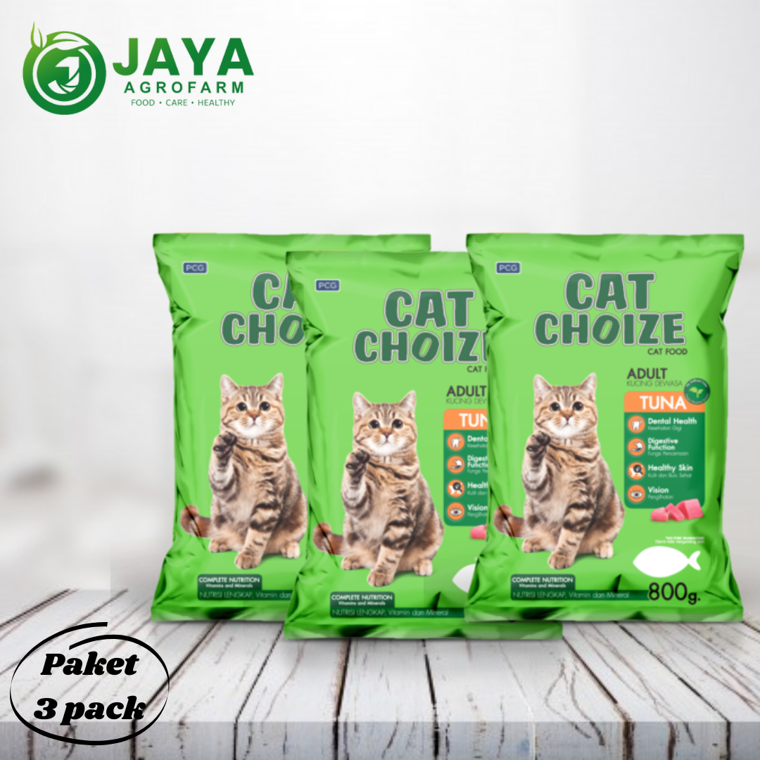 Cat Choize Rasa Tuna Makanan Kucing Dewasa Paket 3 Pack Harga 62,300 rupiah*Gratis Ongkir