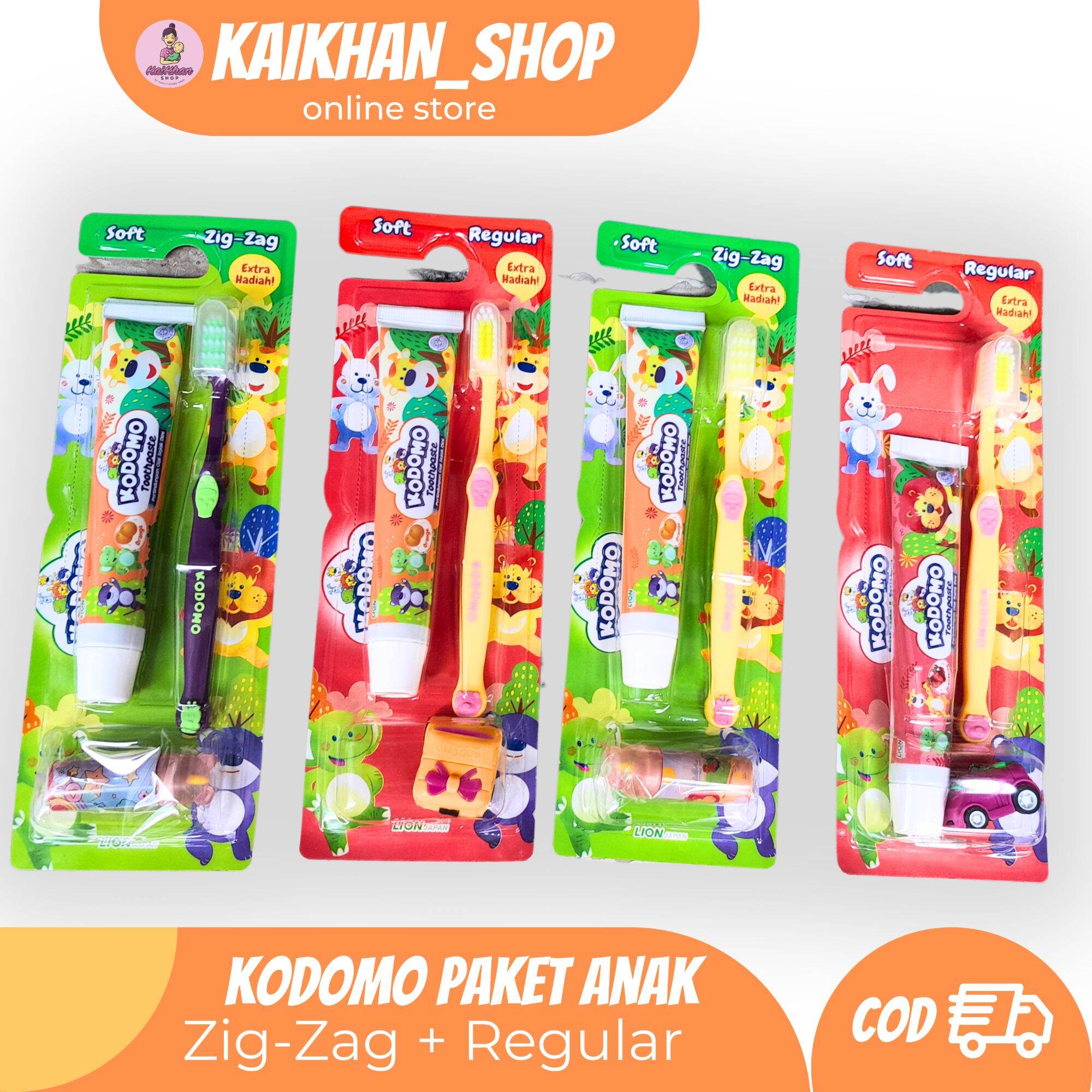 Kodomo Reguler | Zig Zag 2in1 [ Paket pasta gigi + Sikat ]
